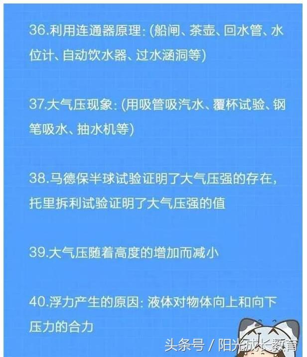 40个物理中考“错误率最高”的知识点