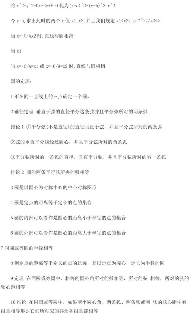 中考一些常见的圆和函数的知识点汇总，收藏了，中考复习有用！