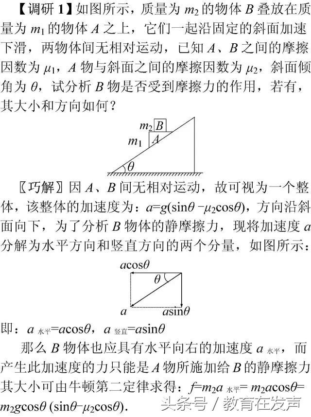 高中物理｜巧学加速度分解！