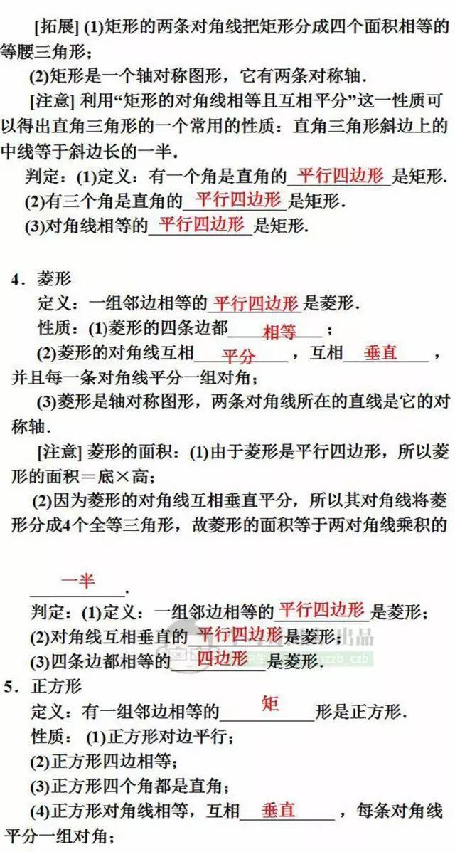 寒假预习｜八年级数学（下）重点知识预习清单！稳赢新学期、