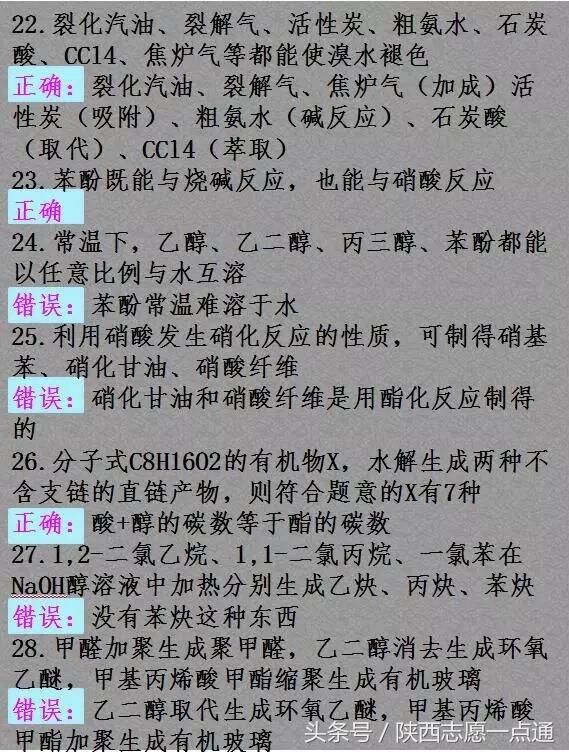 高考化学：这98个“关键”知识点，80%学生都没掌握！