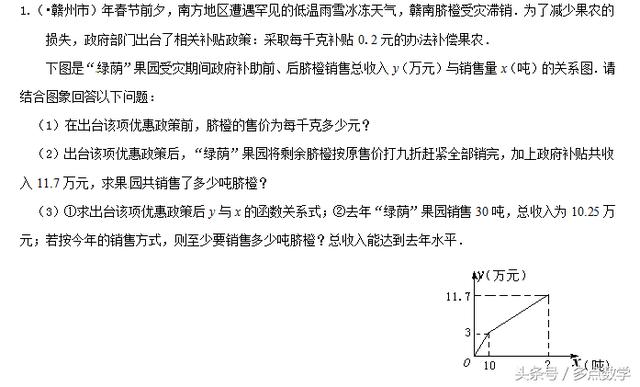 中考必考题型——函数型问题