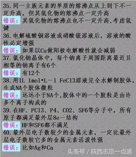 高考化学：这98个“关键”知识点，80%学生都没掌握！