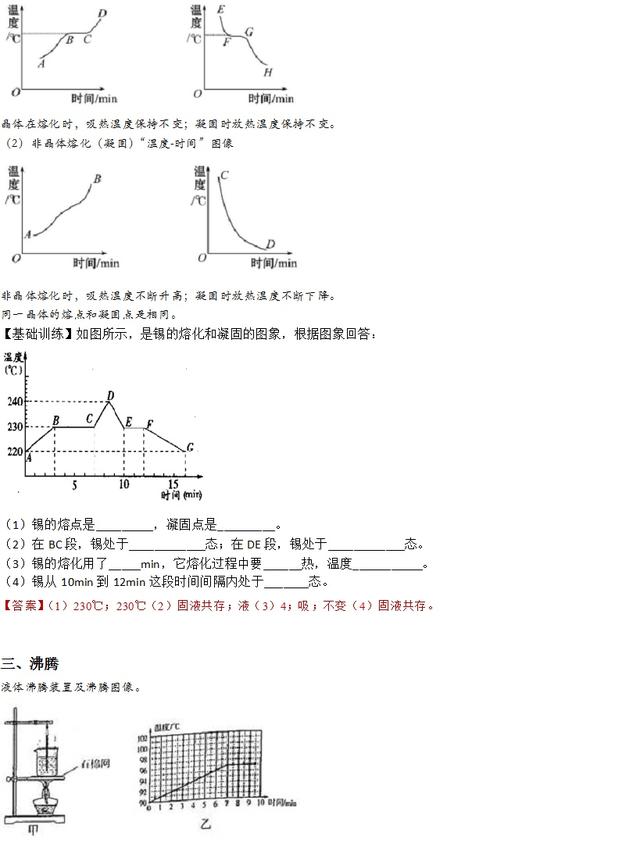 「中考物理专项训练」八年级上册 各单元典型实验题型+答案