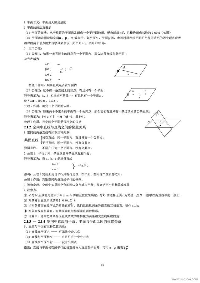 数学干货:高中数学必修二分章节全部知识点