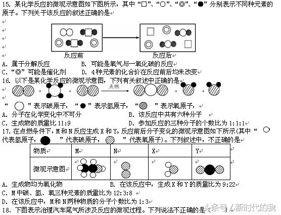 初中化学复习专题微观粒子