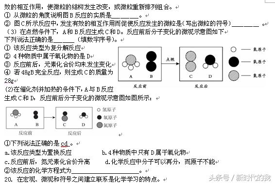 初中化学复习专题微观粒子