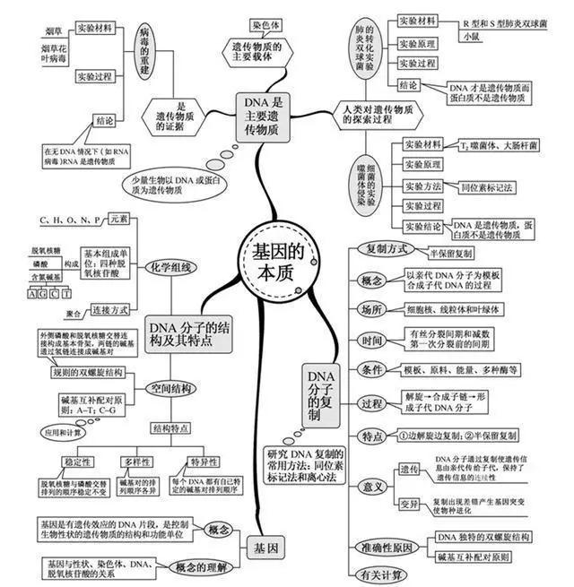 20张图包涵高中生物全部知识，适用2018年高考