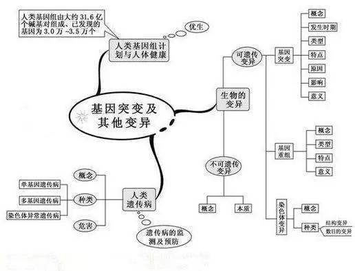 20张图包涵高中生物全部知识，适用2018年高考