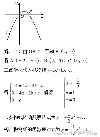 与二次函数相关压轴题讲解：函数与梯形综合问题