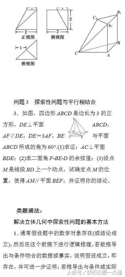 高考数学：空间向量的知识点与题型解法大全