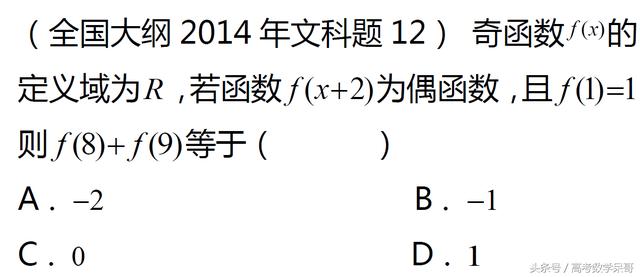 高考数学 奇函数偶函数相关问题【必修一】【一对一补习】干货