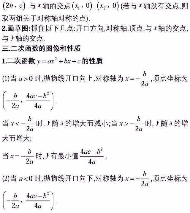 专题复习|初中函数重要知识点汇总! 提分必备！