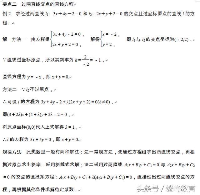 1．4　两条直线的交点