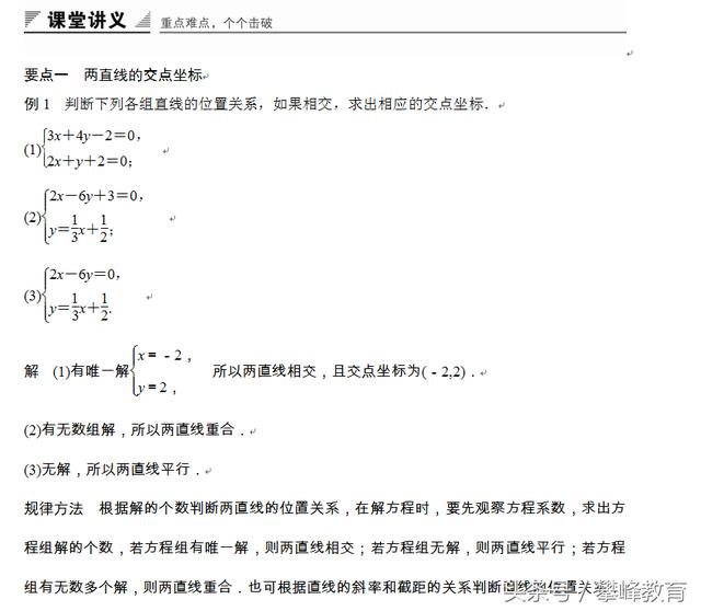 1．4　两条直线的交点