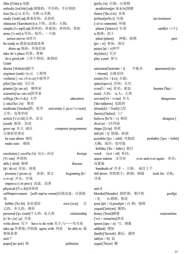 人教版初中英语七八九年级全部单词汇总，99%的同学都收藏了！