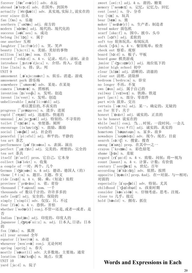 人教版初中英语七八九年级全部单词汇总，99%的同学都收藏了！