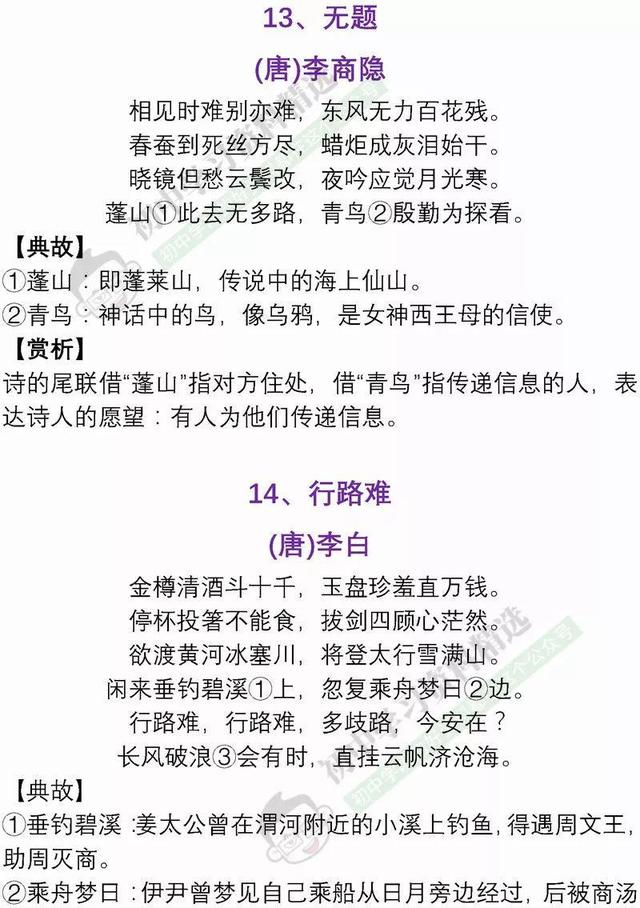 古诗词中常见文学典故全汇总，知道8个以上的，语文成绩差不了！