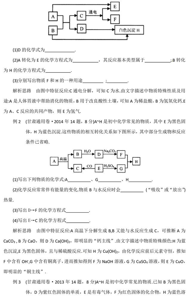 中考化学图框推断题的解题方法与技巧，掌握了，千万别再丢分！