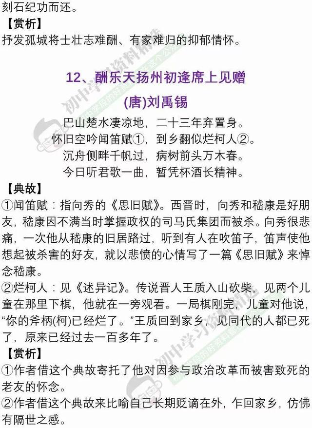 古诗词中常见文学典故全汇总，知道8个以上的，语文成绩差不了！