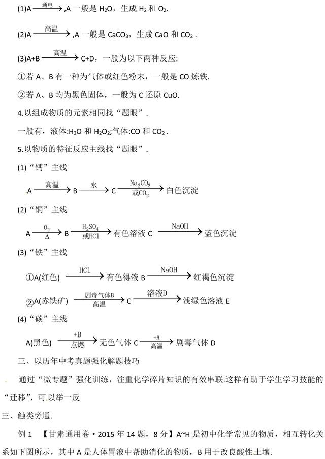 中考化学图框推断题的解题方法与技巧，掌握了，千万别再丢分！