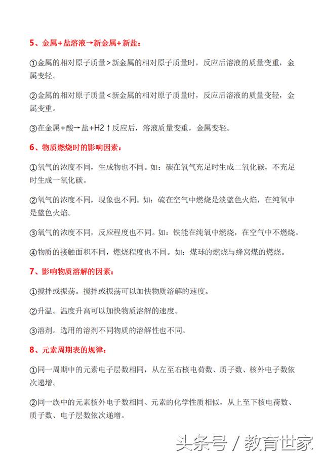 中考化学，如记着这11条必考点，中考化学准拿高分！