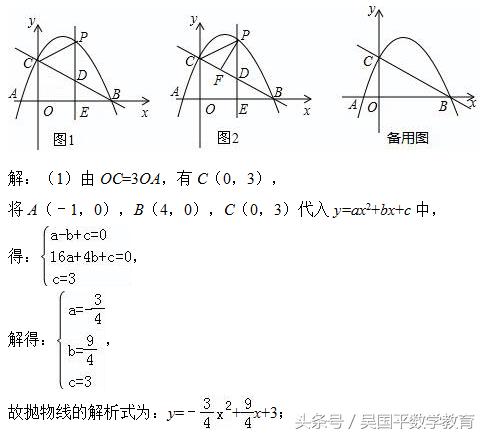 冲击2018年中考数学, 专题复习12：二次函数相关最值、动点问题