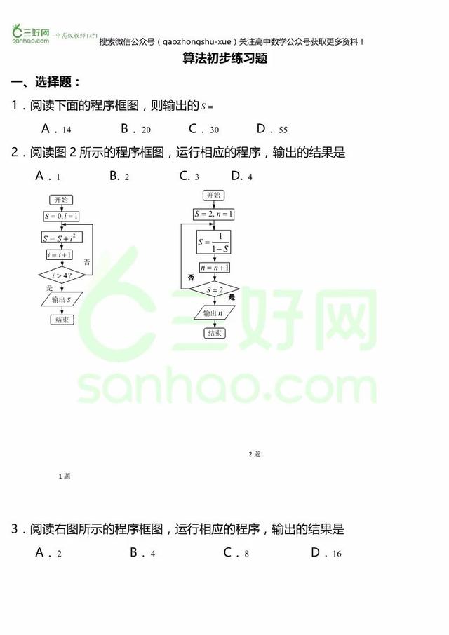 算法初步题型详解，各类题型一次掌握！