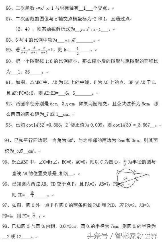 吃透这一百多道经典初中数学考题，轻轻松松提高中考数学成绩