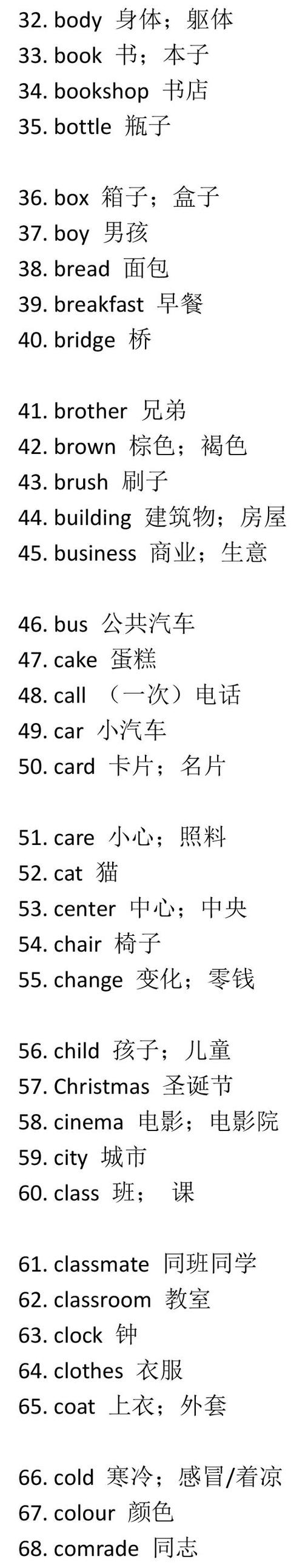 中考英语必考的重点词汇总结，背会至少提20分!