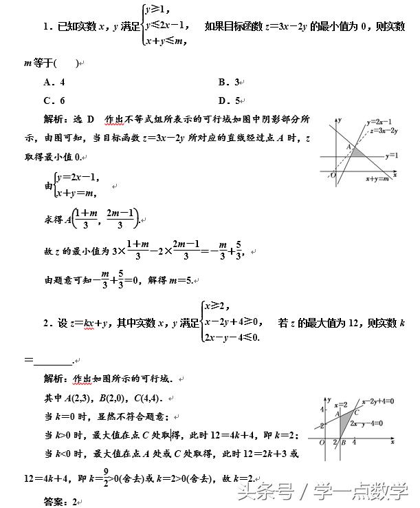 拿下必考点——【简单线性规划问题的3种考法】高考提分策略