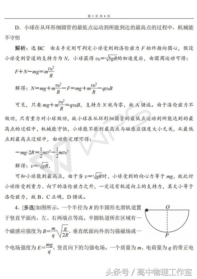 高考必考题型命题热点—押题(六)　磁场（清晰版）