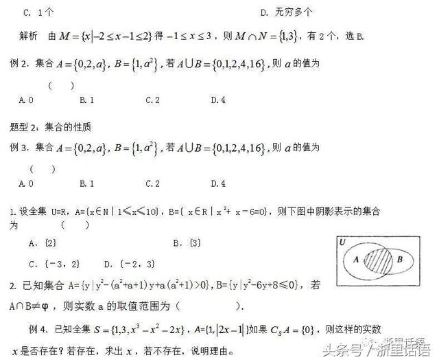 高考数学基础篇 ｜ 集合