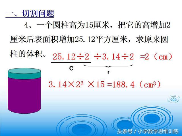 小升初难点---图形   圆柱与圆锥难题六大类型难题解析