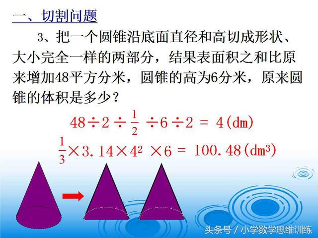 小升初难点---图形   圆柱与圆锥难题六大类型难题解析