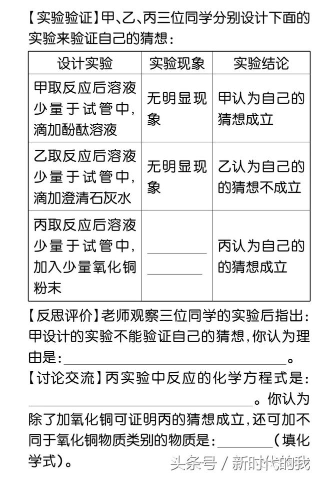 强化化学实验与实验探究能力，中考复习必备！