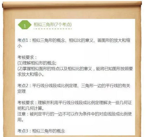 衡中老师：最全面的中考数学知识点归纳，重点口诀，赶快来取！