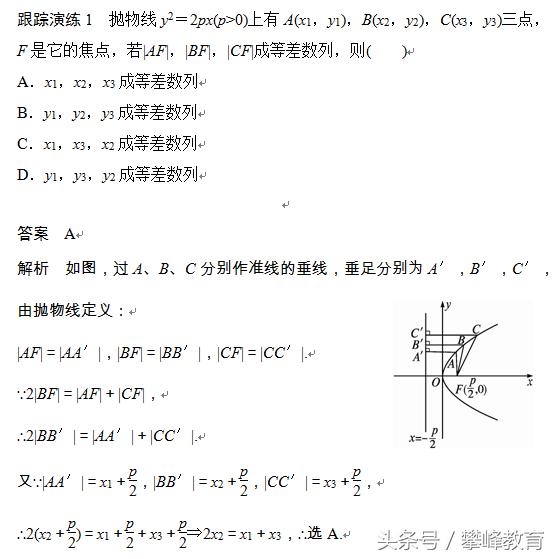 《圆锥曲线与方程》章末复习