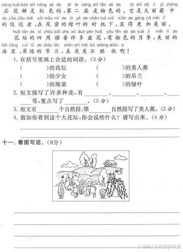 马上期中考试了，家长没会不会想测试下你的孩子呢。一二年级语文