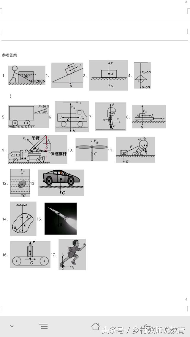 2018中考物理力学作图题练习