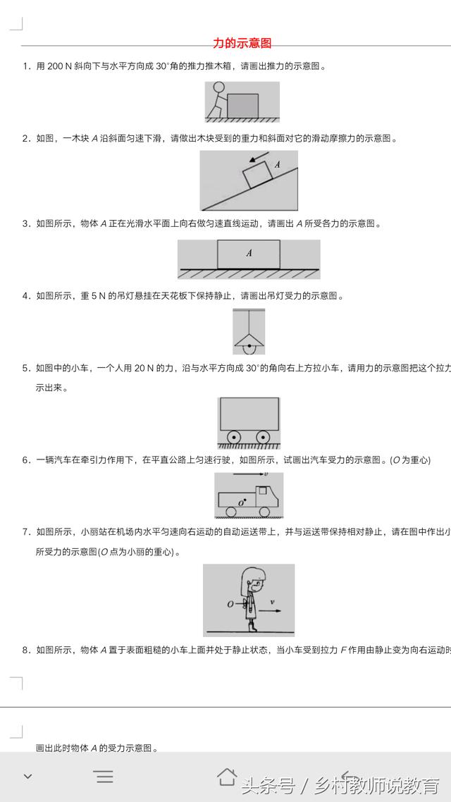 2018中考物理力学作图题练习