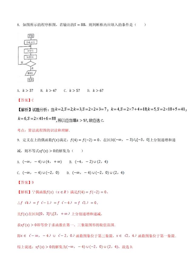 高考预测卷（二）文-2018年全国高考数学考前复习大串讲