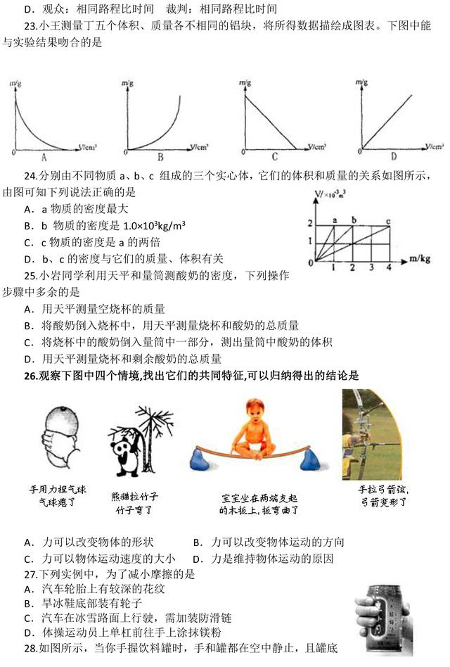 中考阅卷名师整理：中考物理易错题100道，看完后，千万别再错！