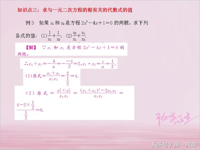 中考数学总复习：一元二次方程的根与系数的关系（新人教版）