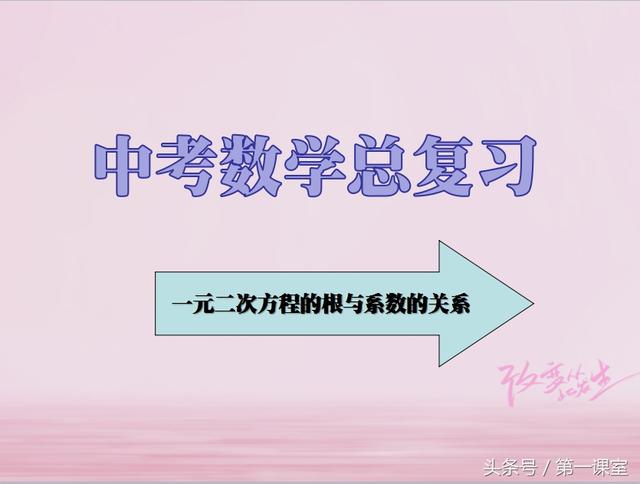 中考数学总复习：一元二次方程的根与系数的关系（新人教版）