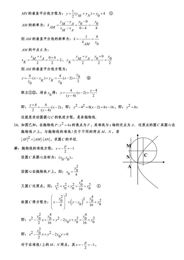 高中数学23个典型的圆锥曲线题型加强训练解析