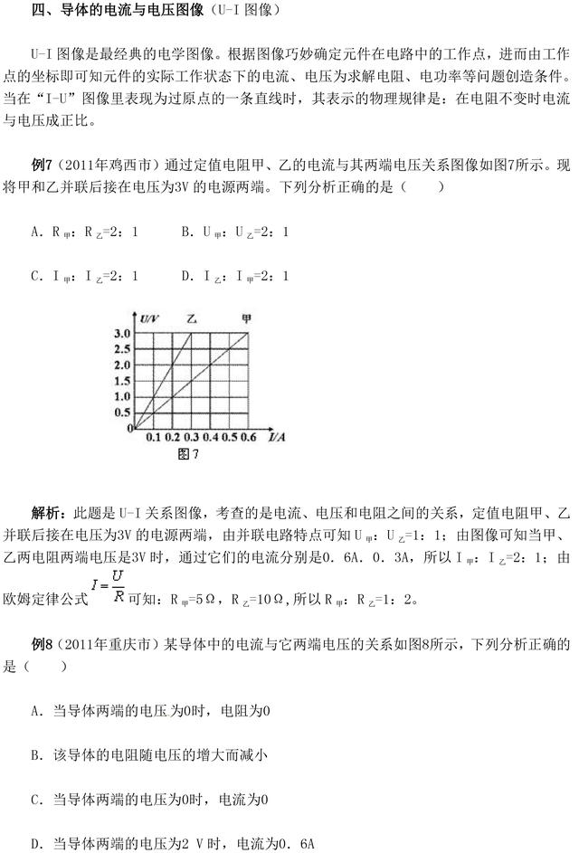 中考物理图像题归类分析，中考常考图像题型都在这了，要掌握！