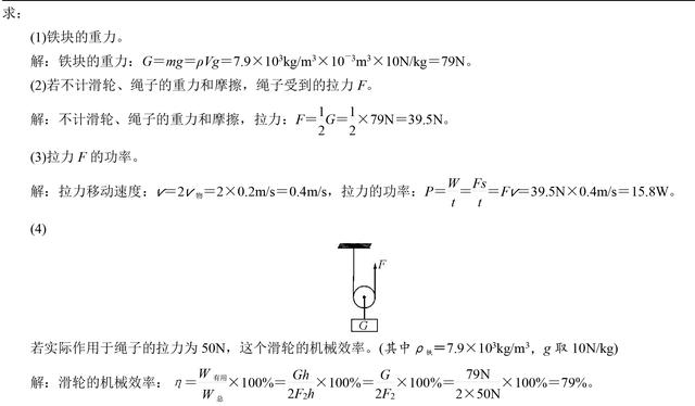 中考物理力学综合题题型复习，这些题型中考常考你要掌握！