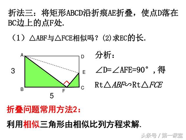 初三数学重难点专题复习：矩形折叠问题的常用解题方法