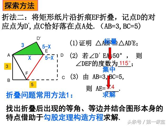 初三数学重难点专题复习：矩形折叠问题的常用解题方法